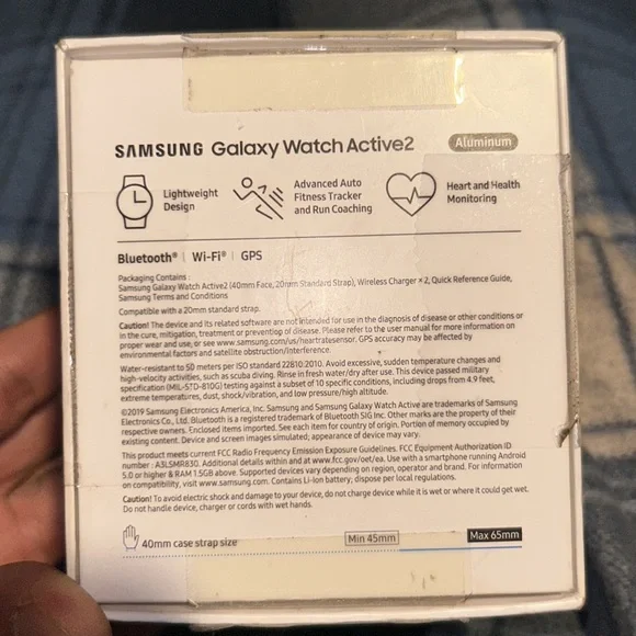 Samsung Galaxy Watch Active 2 (40mm Face, 20mm Standard Strap) Wireless charger